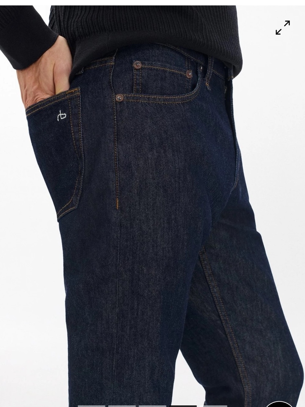 rag & bone Fit 2 Slim Jean
Silk Denim in Indigo Rinse - Picture 8 of 13